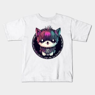 Cute Dog Mosh Pit Maverick Punk Style Kids T-Shirt